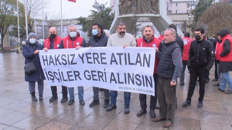 Bakırköy Belediyesi önünde protesto: Emekçileri aç bıraktınız