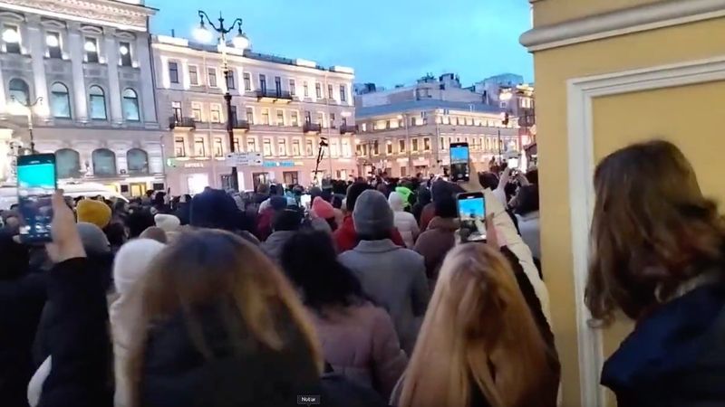 Rusya'da savaş karşıtı protesto düzenlendi