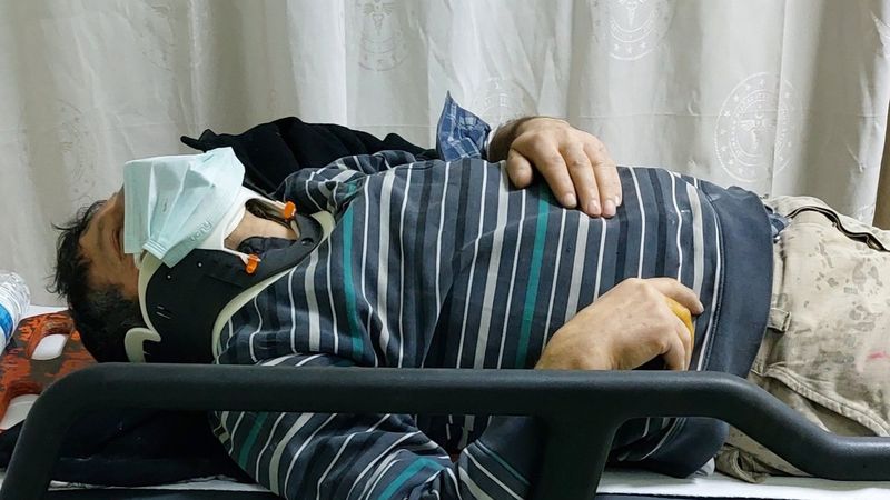 Samsun'da inşaattan düşen adam hastanelik oldu