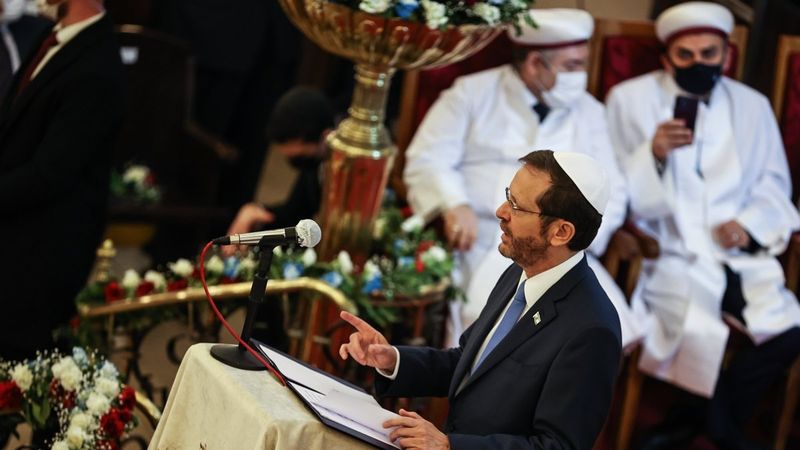 İsrail Cumhurbaşkanı Herzog, İstanbul'da dua törenine katıldı