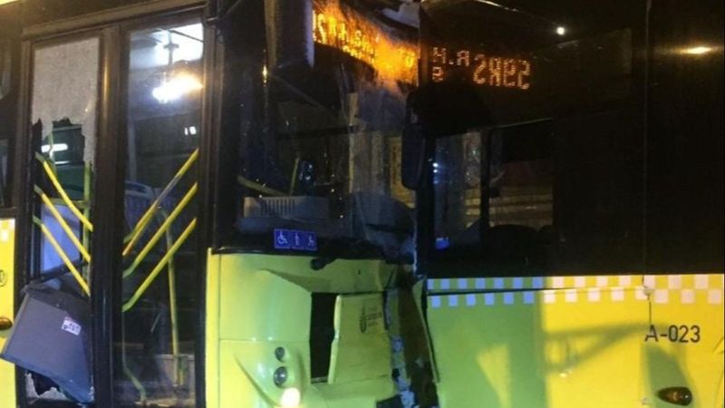 Sarıyer’de 2 İETT otobüsü çarpıştı
