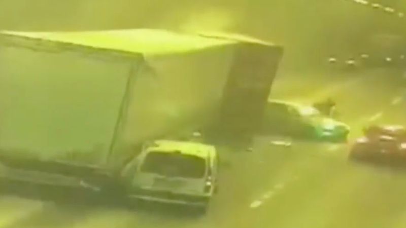 Bolu Dağı Tüneli'nde meydana gelen kazanın kamera görüntüsü