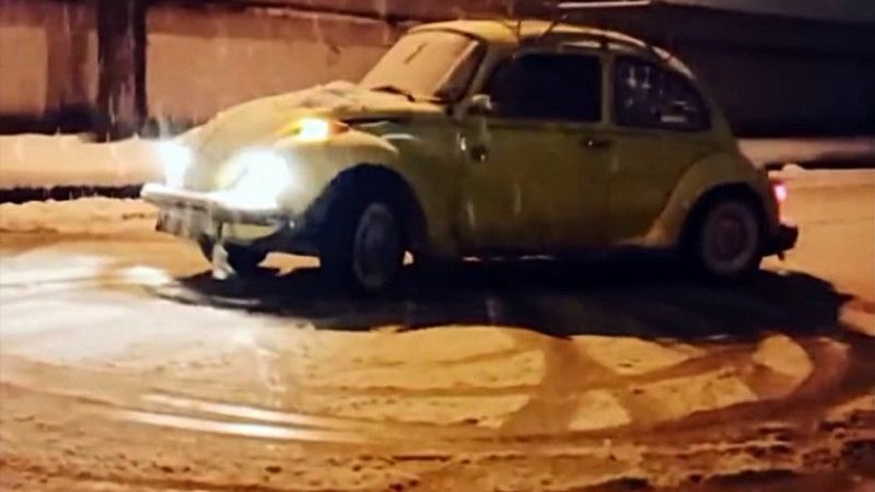 Düzce’de, karda tosbağa ile drifte 9 bin 125 lira ceza