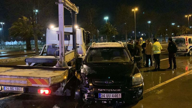 Maltepe'de, alkollü sürücüye eşinin önünde saldırı