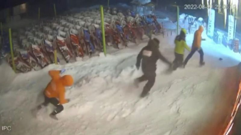 Uludağ'da ayı ile karşılaşan arkadaşların panik halleri