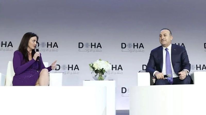 Amerikalı gazeteci Hadley Gamble'dan Mevlüt Çavuşoğlu'na küstah sorular