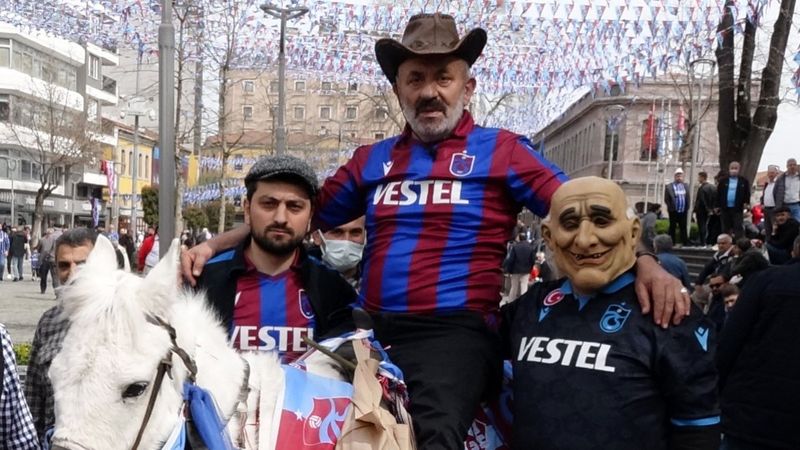 Trabzon'da Beşiktaş maçı öncesi büyük coşku