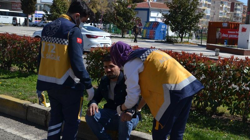Tekirdağ'da işine yetişmeye çalışan sürücü kaza geçirdi