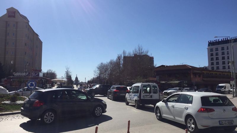 Eskişehir'deki sürücüler sıkışan trafiğe öfkelendi