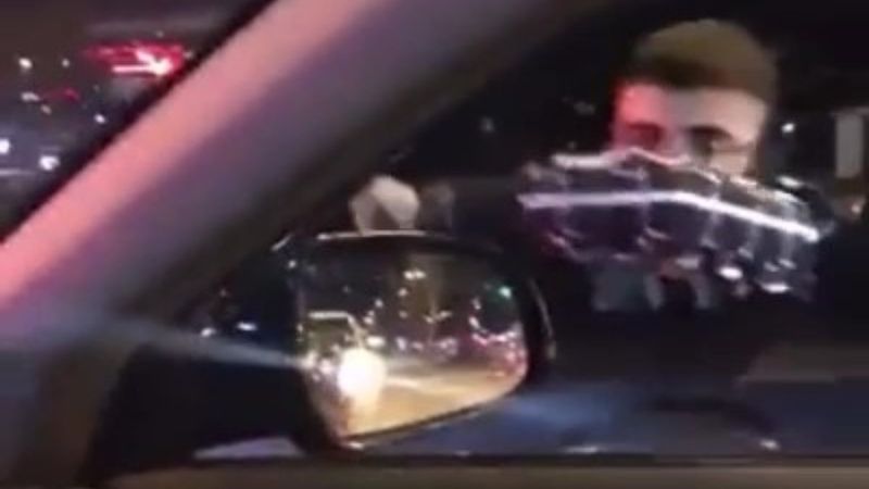 Maltepe'de arabada bebeği olan kadın sürücüye saldıran maganda kamerada