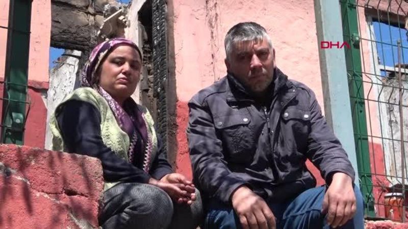 Edirne’de evlerinde çıkan yangınla tüp bebek paraları kül oldu
