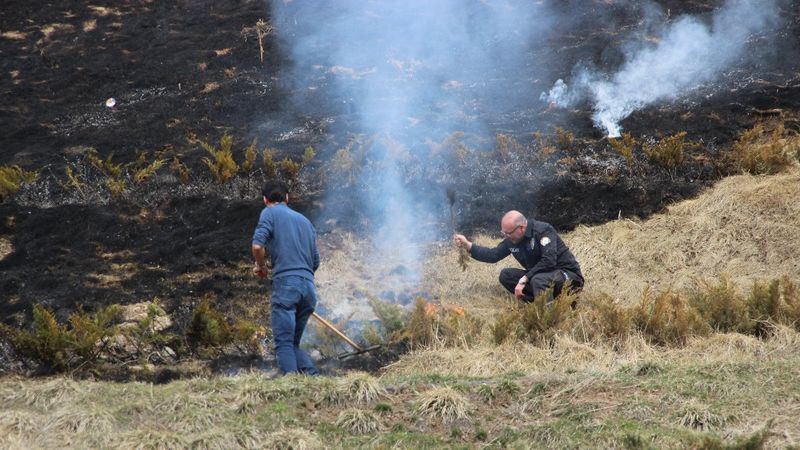 Erzurum’da Tiktok videosu için, mesire alanını yaktılar