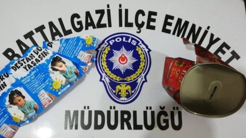 Malatya'da SMA hastasının bağış kumbarasını çalan 2 kişi yakalandı