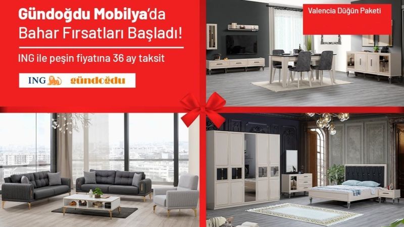 Gündoğdu Mobilya düğün paketlerinde bahar fırsatları devam ediyor!