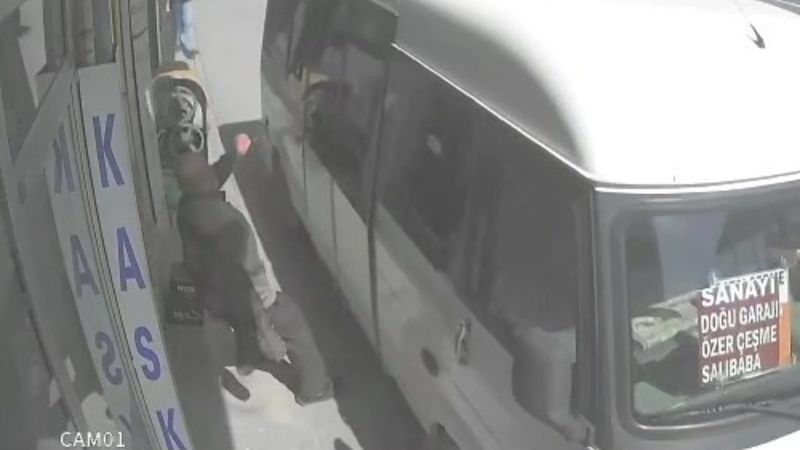 Elazığ’da ilginç kaza kameralara yansıdı