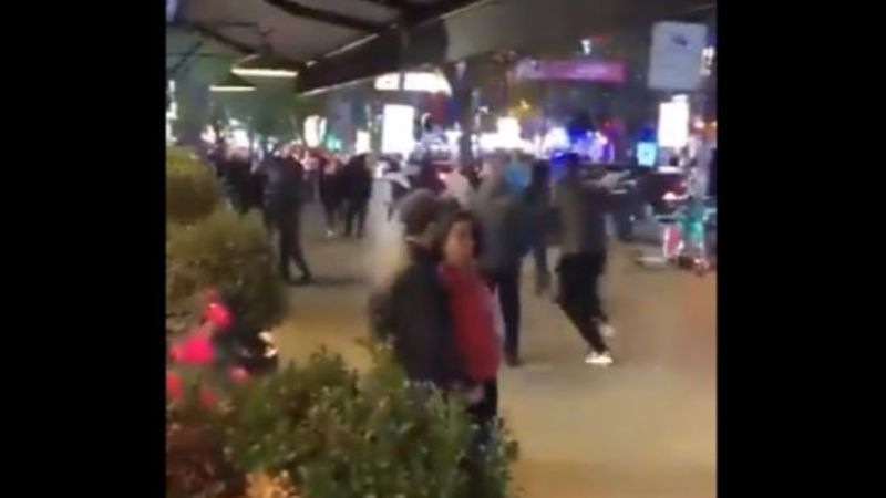 Fenerliler Bağdat Caddesi'nde Trabzonsporluları kovaladı