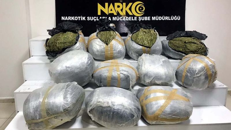 Gaziantep’te, tırda 110 kilodan fazla esrar bulundu