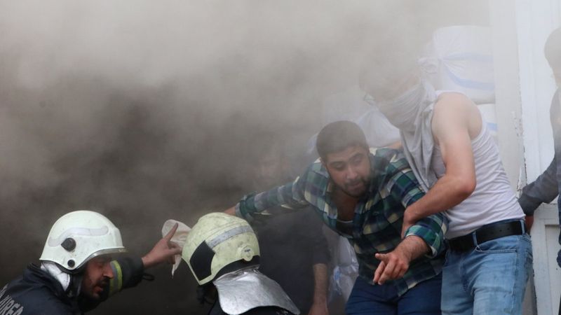 Şanlıurfa’da iplik fabrikasında yangın