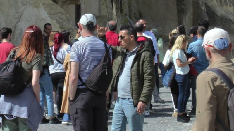 Kapadokya'da bayram yoğunluğu