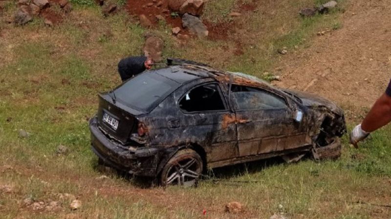 Gaziantep'te otomobil şarampole uçtu