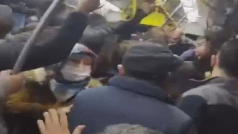 İstanbul'da İETT otobüsünde maske tartışması