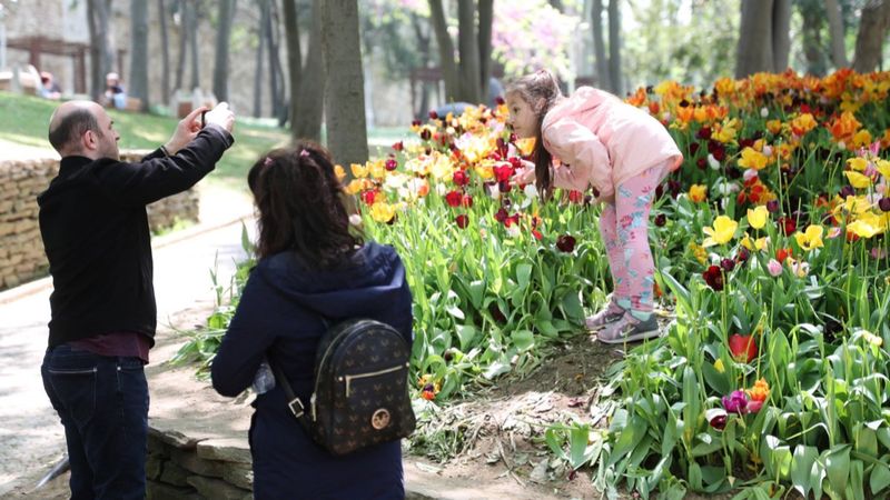 Gülhane Parkı'nda Lale Bayramı, fotoğraf kurbanı oldu