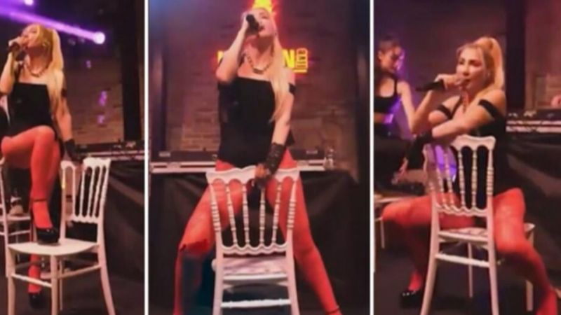 Hande Yener'in sandalye dansı