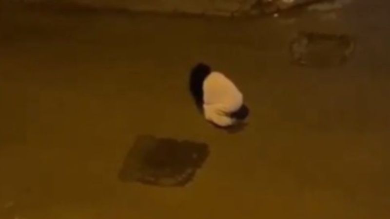 Kars'ta şaşırtan anlar: beyaz çarşaf ve takma saçla sokağa çıktı