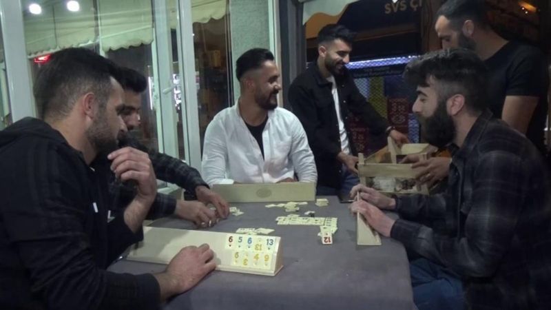 Bursa'da bir kedi okey masasında doğum yaptı