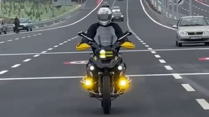 Ali Yerlikaya, 1915 Çanakkale Köprüsü'nden motosikletle geçti