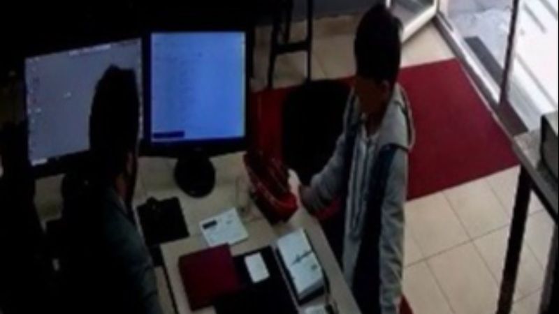 Erzurum'daki küçük hırsız, patrona yakalandı