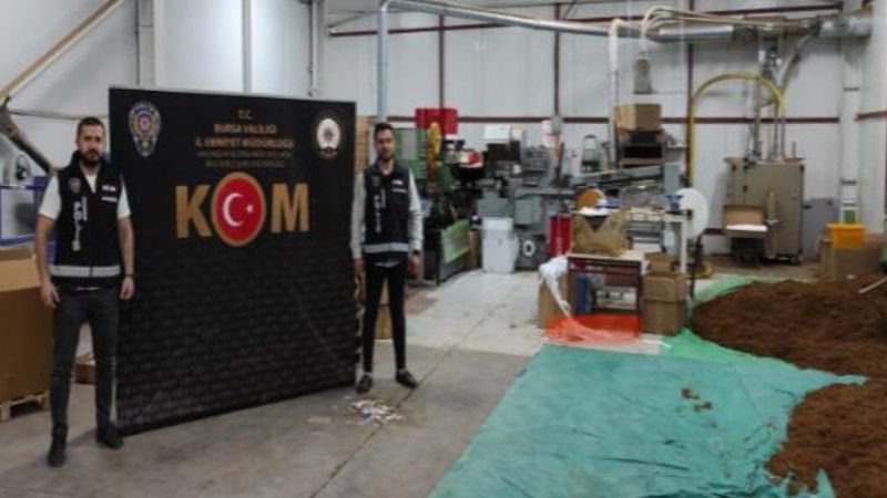 Bursa'da 50 milyon makaron ele geçirildi 