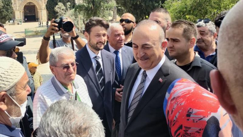 Mevlüt Çavuşoğlu'ndan Mescid-i Aksa’yı ziyaret