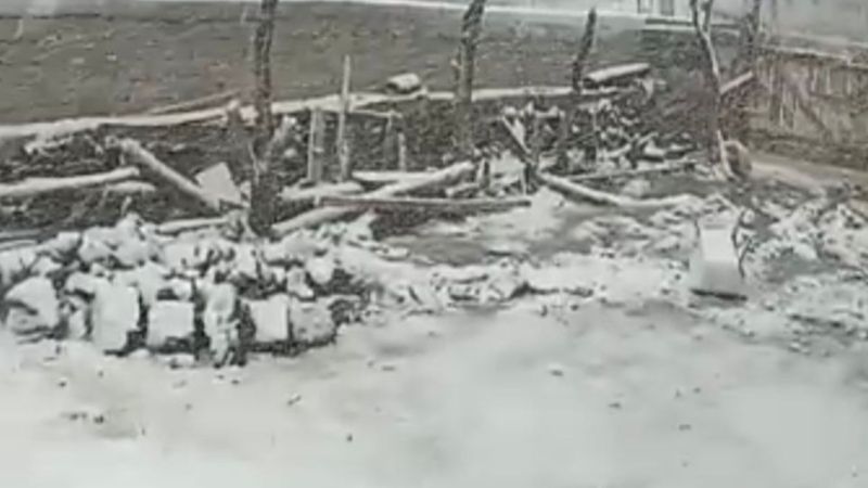 Erzurum'da mayıs ayında kar yağışı