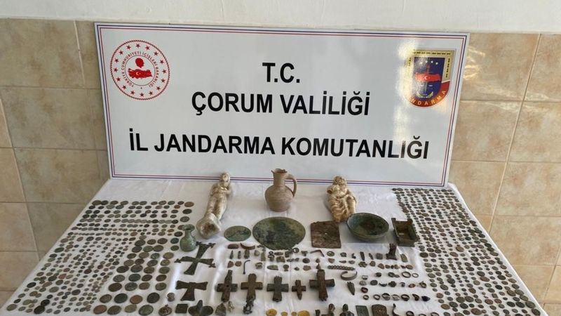 Çorum'da 773 tarihi eser ele geçirildi