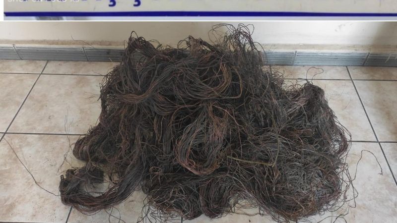 Kayseri’de 2 kablo hırsızı, suçüstü yakalandı