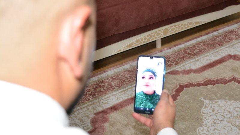 Vize alamayan Sivaslı damat, düğününe online katıldı