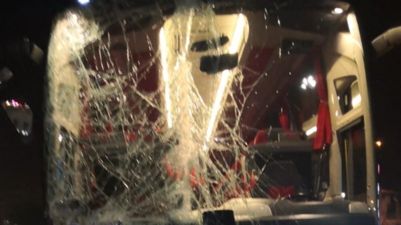 Kocaeli'de otobüsteki yolcular dehşeti yaşadı