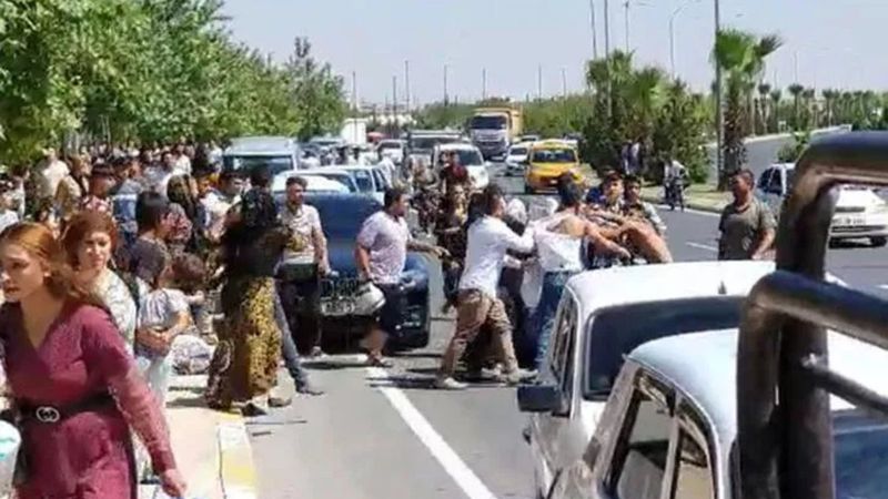 Şanlıurfa'da piknik kavgası kamerada
