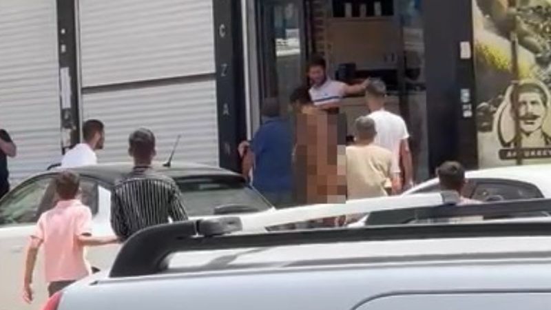 Mardin'de çıplak sokağa çıkan şahıs kamerada