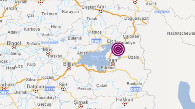 Van'da 5.0 büyüklüğünde deprem