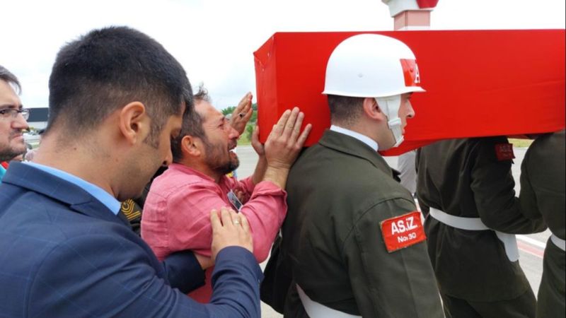 Ordulu şehidin cenazesi Samsun'da gözyaşlarıyla karşılandı