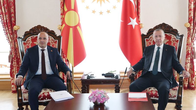 Cumhurbaşkanı Erdoğan, Kuzey Makedonya Başbakanı ile görüştü