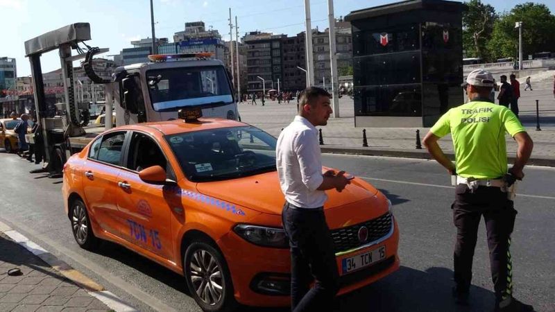 Taksim'de ticari taksi denetimi: Ceza yağdı