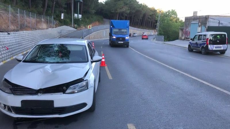 Kartal'da karşıdan karşıya geçmek isterken araç çarptı