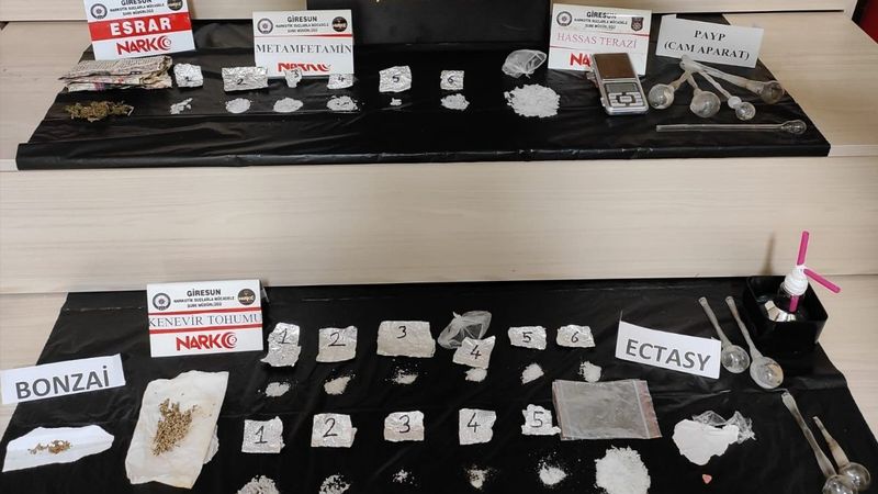 Giresun'da, uyuşturucu operasyonu:10 gözaltı