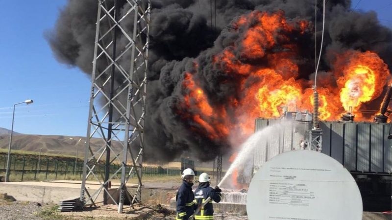 Van'da Trafo Merkezi'nde yangın çıktı