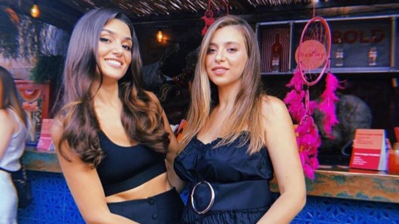 Hande Erçel'in kardeşi Gamze Erçel siyah dekolteli elbisesiyle nefes kesti! 'Hande çatlayacak'