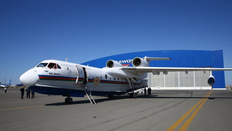 Azerbaycan, yangın söndürme çalışmaları için amfibi uçağı gönderdi