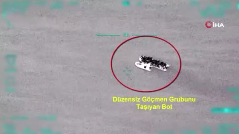 Süleyman Soylu, İHA ile tespit edilen kaçak göçmenlerin görüntülerini paylaştı